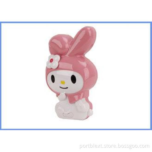 Red Dual USB Cartoon Melody Power Bank Battery Charger for